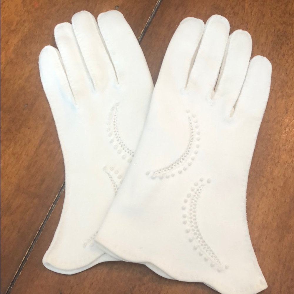 Vintage Shalimar Cotton Gloves, Size 7